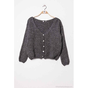 SCARPY CREATION GILET MOHAIR LAINE<br>Gris