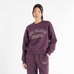 NEW BALANCE GRAPHIC FLEECE CREW<br>Parme