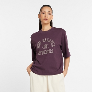 NEW BALANCE GRAPHIC JERSEY T SHIRT<br>Parme