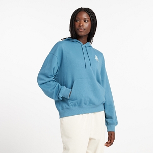 NEW BALANCE FRENCH TERRY OVERSIZED PEACE HOODIE<br>Bleu