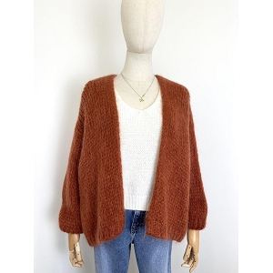 SCARPY CREATION GILET BERNADETTE OVERSIZE MOHAIR<br>Beige
