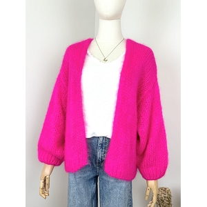 SCARPY CREATION GILET BERNADETTE OVERSIZE MOHAIR<br>Rose