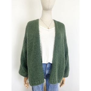 SCARPY CREATION GILET BERNADETTE OVERSIZE MOHAIR<br>Vert