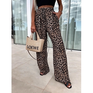 SCARPY CREATION PANTALON LEOPARD<br>Marron