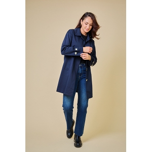 SCARPY CREATION JANE TRENCH DROIT DEPERLANT<br>Bleu