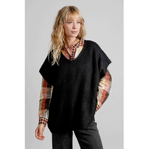 SCARPY CREATION PULL SANS MANCHE OVERSIZE<br>Noir