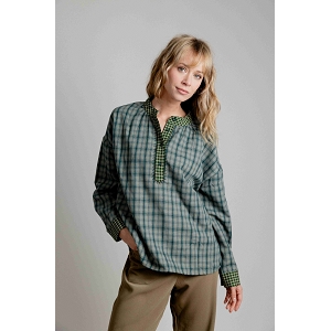  CHEMISE A CARREAUX RAYURES<br>Vert