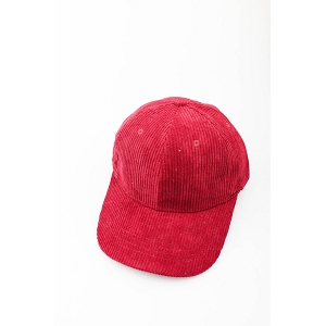 SCARPY CREATION CASQUETTE VELOUR COTELE<br>Rouge