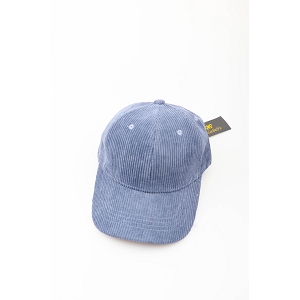 SCARPY CREATION CASQUETTE VELOUR COTELE<br>Bleu