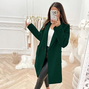 SCARPY CREATION MANTEAU MI LONGUE AVEC POCHE<br>Vert