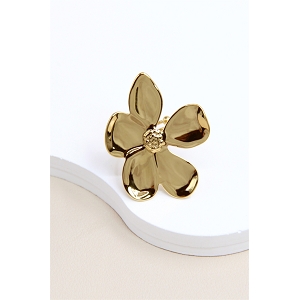 SCARPY CREATION BAGUE FLEUR AJUSTABLE<br>Or