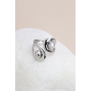 SCARPY CREATION BAGUE TORSADE AJUSTABLE<br>Argent