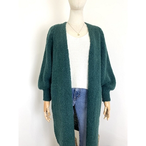 SCARPY CREATION GILET CARDIGAN MI LONG<br>Vert