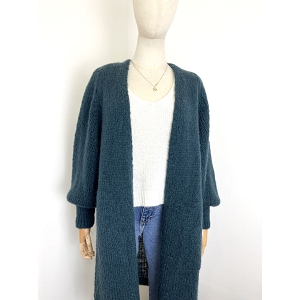 SCARPY CREATION GILET CARDIGAN MI LONG<br>Bleu