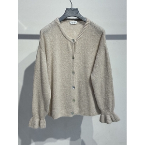  GILET GARDIGAN  KID MOHAIR<br>Beige