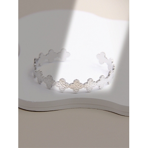 SCARPY CREATION BRACELET JONC TREFLE<br>Argent