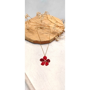 SCARPY CREATION COLLIER FLEUR JILANE<br>Rouge