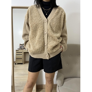  GILET A  FOURRURE<br>Beige