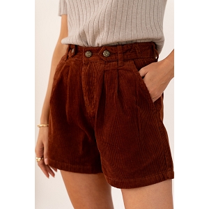  SHORT VELOURS ROSIE<br>Marron