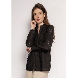  CHEMISE BOHEME DENTELLE<br>Noir