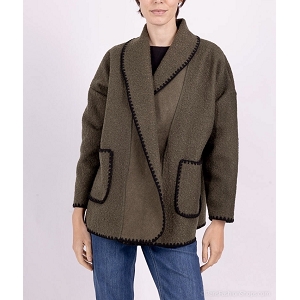  GILET BOUCLE DEUX POCHES<br>Vert