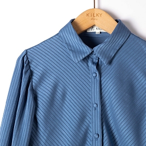  CHEMISE DENTELLE<br>Bleu