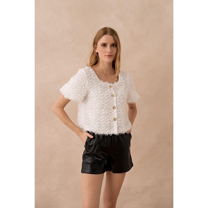  PULL SANS MANCHE OUVERTURE DOS<br>Rose