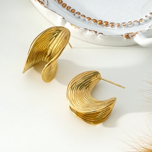  BOUCLES OREILLES GROSSE LUNE<br>Or