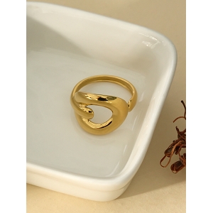  BAGUE LARGE ANNEAU INCURVE<br>Or