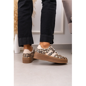  BELLE WOMAN SNEAKERS  LEOPARD<br>Marron