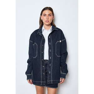  VESTE LONGUE JEANS<br>Bleu