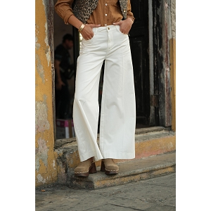  JEANS PALZZO PEPINO<br>Blanc