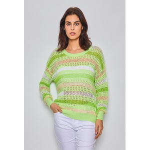  PULL EN CROCHET<br>Vert