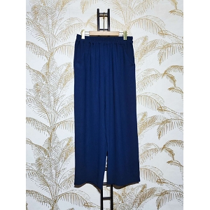 SCARPY CREATION PANTALON COUPE DROIT MICRO FIBRE<br>Bleu