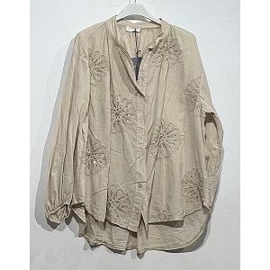 SCARPY CREATION CHEMISE FLEUR BRODEE<br>Beige