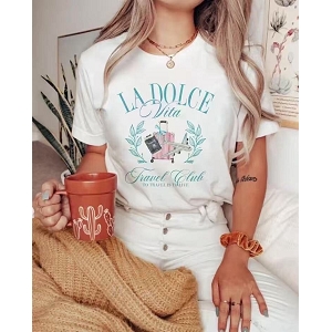 SCARPY CREATION T SHIRT LA DOLCE<br>Blanc