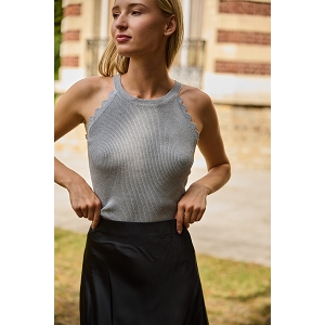 SCARPY CREATION DEBARDEUR LUREX<br>Gris