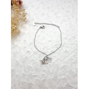 SCARPY CREATION BRACELET AMOUR EN ACIER<br>Argent