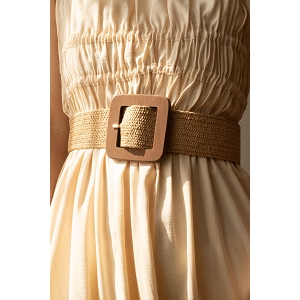 SCARPY CREATION CEINTURE PAILLE RAFIA<br>Beige