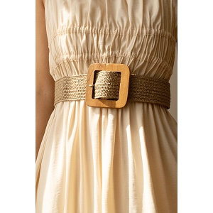 SCARPY CREATION CEINTURE PAILLE RAFIA<br>Gris