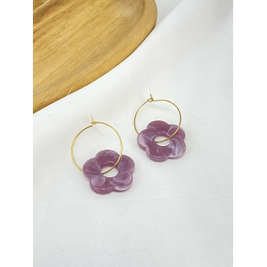 SCARPY CREATION BOUCLE OREILLE FLEURS<br>Parme