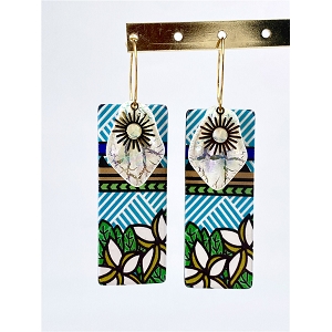 SCARPY CREATION BOUCLE OREILLE POKA<br>Bleu