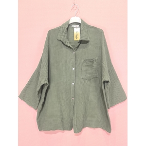 SCARPY CREATION CHEMISE GAZ DE COTON 34<br>Vert