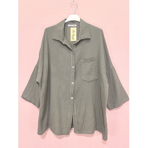 SCARPY CREATION CHEMISE GAZ DE COTON 34<br>Gris