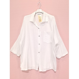 SCARPY CREATION CHEMISE GAZ DE COTON 34<br>Blanc