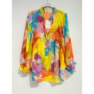 SCARPY CREATION BLOUSE IMPRIMEE EN VOILE<br>Jaune