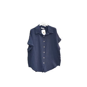 SCARPY CREATION CHEMISETTE GAZE DE COTON<br>Bleu