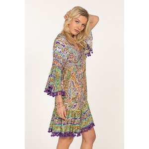 SCARPY CREATION ROBE TUNIQUE  COL V BOHEME<br>Parme