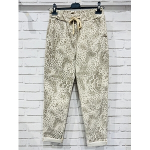 SCARPY CREATION PANTALON LEOPARD IMPRIME<br>Vert