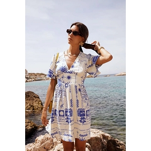 SCARPY CREATION ROBE COURTE ET LUMINEUSE<br>Bleu